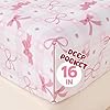 Homilay Twin Sheets Set Kids - 3 Piece Pink Bow Sheets for Boys, Girls, Teens, Toddler, Easy Fit Deep Pockets, Breathable, Wrinkle-Free, Cozy Soft Cartoon Print Cute Bed Sheets #1
