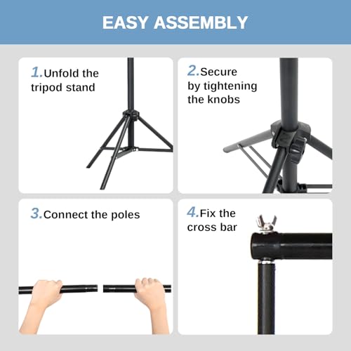 Soporte para telón 6.6 x 10 ft kit ajustable con accesorios miniatura 5