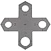 Holey Cross Plasma Stencil - .430" - Bolt Hole Circle Plasma Cutter Guide Template