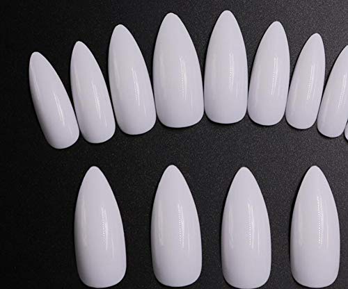 MoreChioce 500 Stück Falsche Nägel zum Aufkleben,Damen Beige Stiletto Künstliche Nägel Acryl Nageltips Fake Nägel… – Bild 7