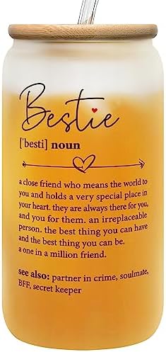 Birthday Gifts for Women Friendship – Best Friend Birthday Gifts for Women – Friendship Gifts for Women Friends – Gifts for Friends Female, Bestie Gifts for Women, Gifts for Best Friends – Can Glass