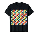 GEOMETRIC TRIANGLE RETRO PATTERN MULTICOLOR OPTICAL ILLUSION T-Shirt