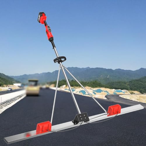 AityBuy Utensile Vibrante per Calcestruzzo - Kit Vibrante per Massetto in Calcestruzzo Elettrico Senza Fili, Livellatore Vibrante per Cemento con Batteria al Litio,Batteria da 1,8 M-2