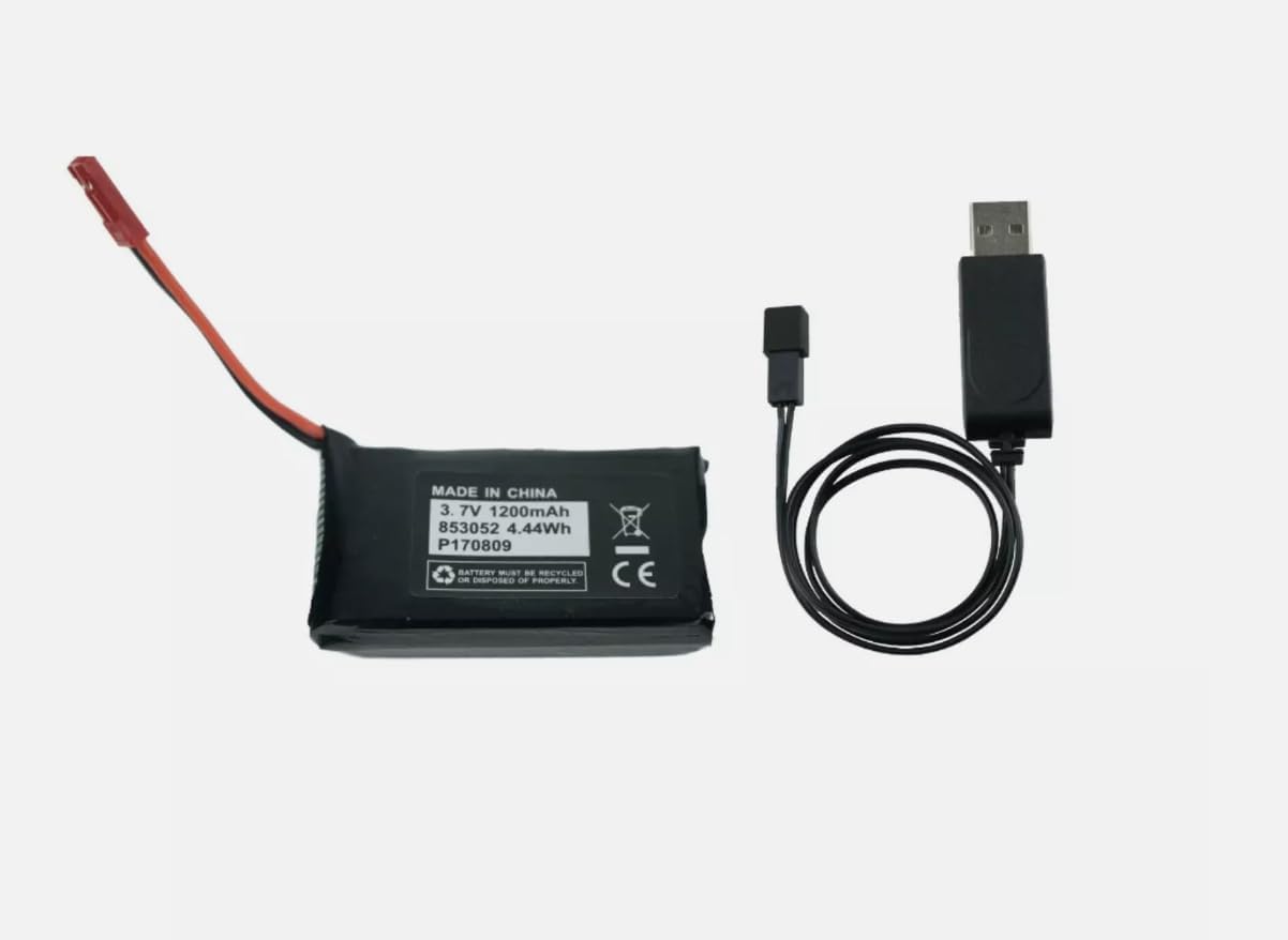 Li-Ion Battery and Charger Set for Sky Viper Type-R Type R Racing Drone 1200mAh 3.7V