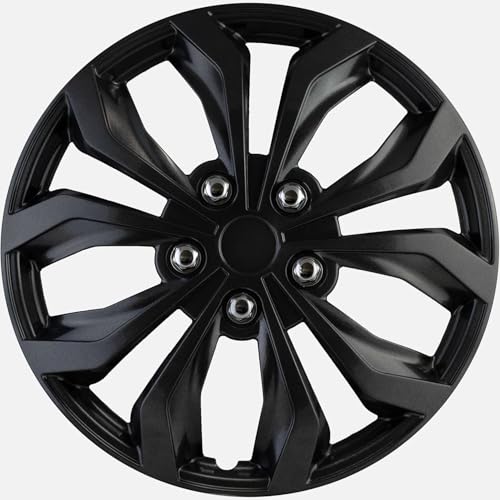 Image of LYDS Spyder GM Gunmetal Gray Universal 15 inch Premium ABS Hubcap Wheel Cover Replacement Set of 4 - GWC-15GM-B