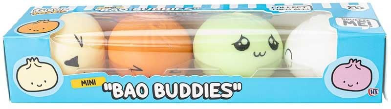 Mini Bao Buddies, Kawaii Squeeze Toys with Cute Facial Expressions, Assorted Colors, 4 Pack Set, Stress Relief Squishy Collection - Image 2