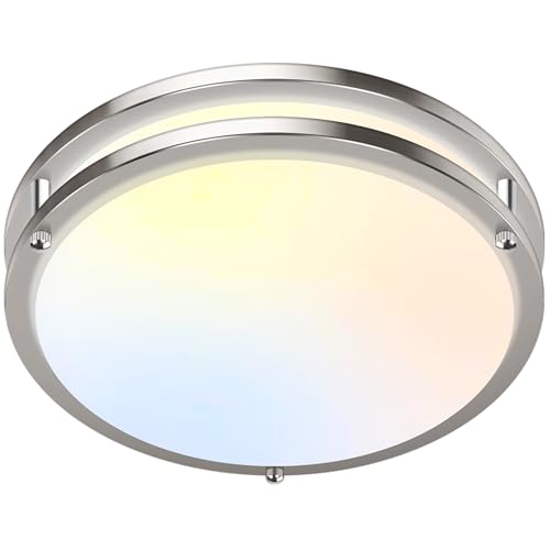 Image of 1-Pack 36W LED Ceiling Light Fixture (450W Equiv), 12IN Modern Flush Mount Ceiling Lights, Dimmable Ceiling Lamps Super Bright 3200LM, 2700K /3000K /4000K /5000K /6500K Adjustable for Bedroom Kitchen