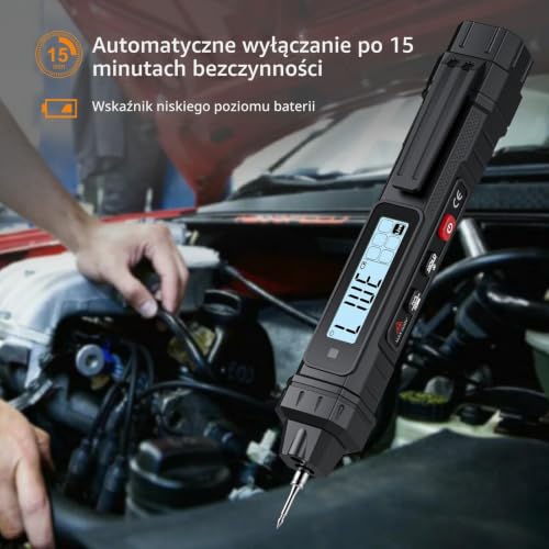 Neoteck Cyfrowy miernik napięcia True RMS multimetr 4000 liczy bezdotykowy tester napięcia z wyświetlaczem LCD do napięcia AC/DC, rezystancji, NCV, diody