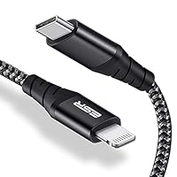 ESR Cavo USB-C a Lightning [Certificato MFi] 1m in Nylon, Carica Rapida Compatibile con iPhone SE...