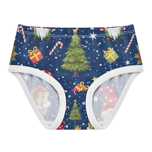 Toddler Briefs, Whimsical Christmas Gnome Cotton Underwear Girls, 2–8 Years - Main Image