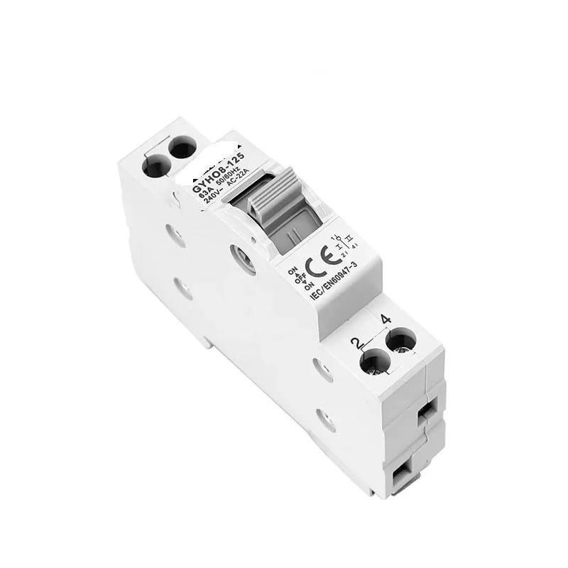 Disyuntor con enclavamiento manual de doble potencia 1P 63A e interruptor modular 3