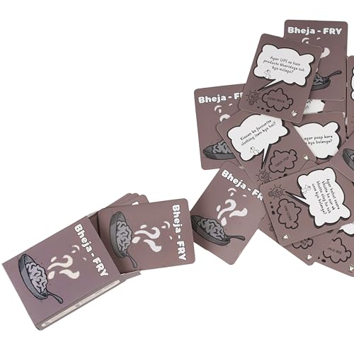 Image of Bheja-Fry Party Card Game for Family, Friends & Office | Funny Lame Jokes Game | 2-8 Players | Age 10+ | Fun Gift & Game Night Entertainment - 55 Cards