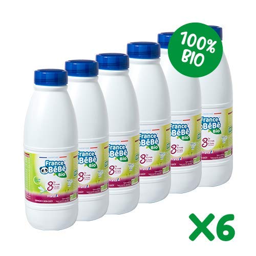 FRANCE BéBé BIO - Lait France BéBé BIO 3eme âge liquide - Lait fabriqué en France avec du lait français -Lot de 6
