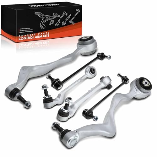 Frankberg 4x Bras de Suspension 2x Barre d'Accouplement Avant Compatible avec Série 1 E81 Série 1 Coupé E82 Série 1 E87 Série 1 Cabriolet E88 Série 3 E90 Série 3 break E91 Remplacer# 31126769797