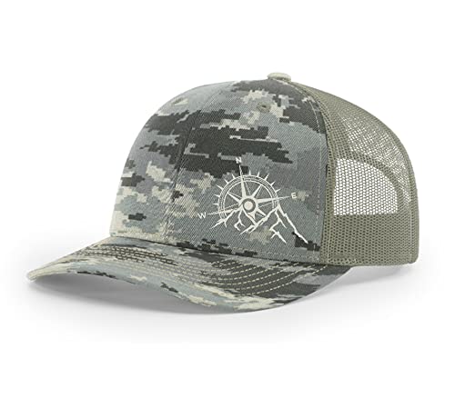 Trenz Shirt Company Men's Outdoors Mountain Scenic Forest Compass Woodland