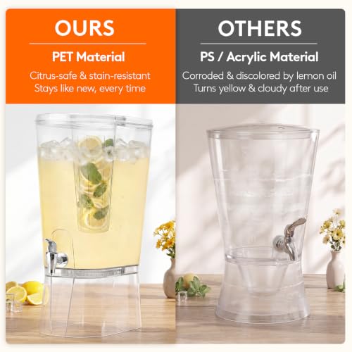 Image of Lifewit 3 Gallon Drink Dispenser for Parties, Large Plastic Beverage Container with Fruit Infuser & Leak-Proof Spigot, BPA Free Water Pitcher for Juice /Tea /Lemonade - Ideal for Bar & Outdoor, 2 Pcs