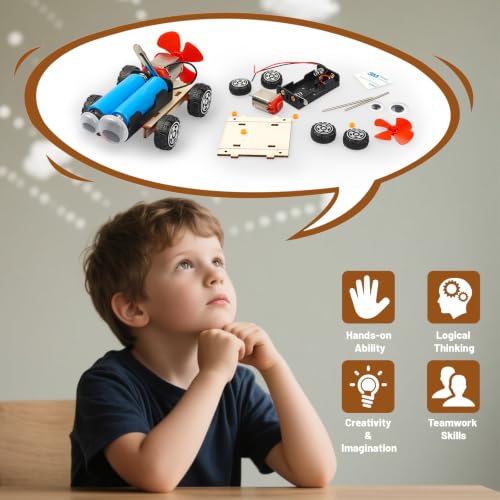 STEM Science Kits for Kids Age 8-12, 6 Set Wind-Powered Cars Building Kit - Image 3
