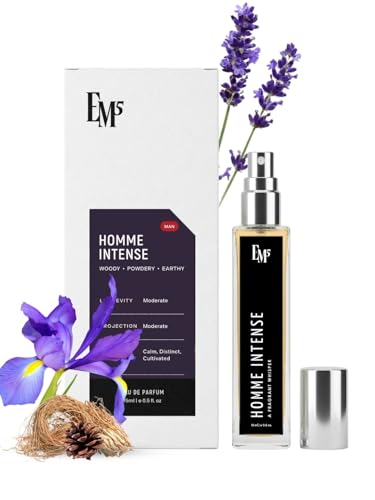 Image of EM5 Homme Intense Perfume for Men | Eau De Parfum Spray | Iris Woody Powdery Fragrance | Luxury Gift for Him | 15 ml