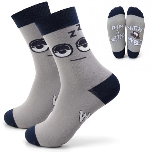 Zokoma Funny Novelty Weekday Socks for Women Men - Long Cotton |Breathable |One-Size - Novelty Funky Socks with Witty Sayings - Fun Socks Gift for Christmas