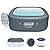 Coleman SaluSpa AirJet 4 to 6 Person Inflatable Hot Tub Square Portable Outdoor Spa with 114 Soothing AirJets and Insulated Cover, Gray