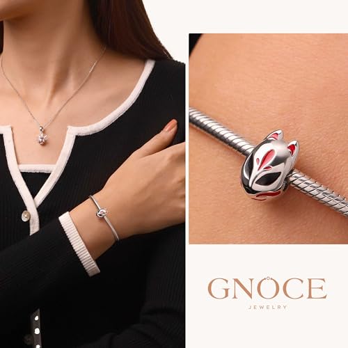 Image of GNOCE Japanese Charm Bead Silver Plated Pendant Dangle Charms fit Bracelet Jewelry Gift for Women