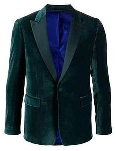 Blazer en velours pour homme Ulnomio veste de marié élégante noire