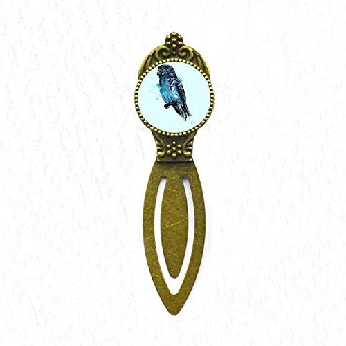 Marque-page oiseau et perroquet noir bleu le cadeau idéal pour lecteurs