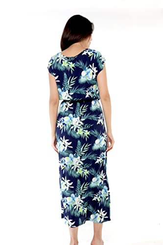 Image of Family Matching Hawaiian Clothes, Orchid Breeze Navy | Lightweight 100% rayon • Family matching outfits • Beach vacations • Luaus • Cruises • Family photos