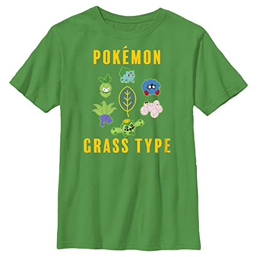Pokemon Kids Pkmn Team Grass Group Boys Short Sleeve Tee Shirt