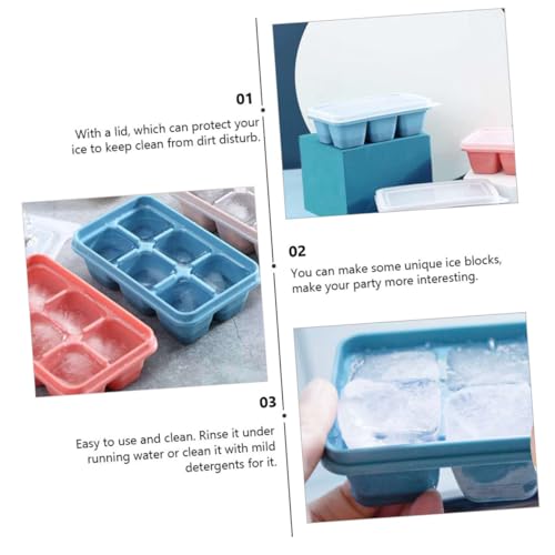 Moldes para hielo rectangulares con tapa 3 piezas miniatura 3