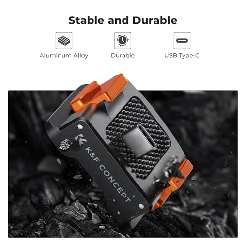 Image of K&F Concept Charging Adapter Base for DJI Osmo Pocket 3, Desktop Type-C Charging Dock Fit Arca-Swiss Standard, with 1 /4 Screw Hole /Folding Finger, Aluminum Alloy Bracket