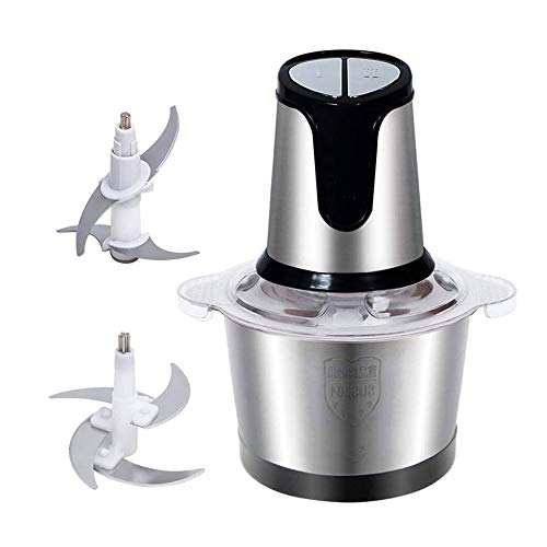 S Elektrische Nahrungsmittelzerhacker Fleischwolf, 2L Küche Fleischwolf Küchenmaschine for Fleisch, Gemüse, Obst, Babynahrung, Zwiebel und