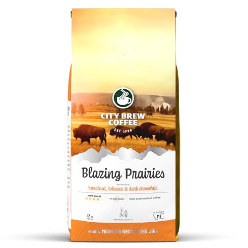 City Brew Blazing Prairies - Café en Grano Tostado Oscuro 12 oz