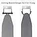 ZHMY Ironing Board Hanger Wall Mount, Ironing Board Holder for Y or T Shaped,Stainless Steel Wall Hook Iron Board Holder for Laundry Rooms with 2 Hooks (Black)