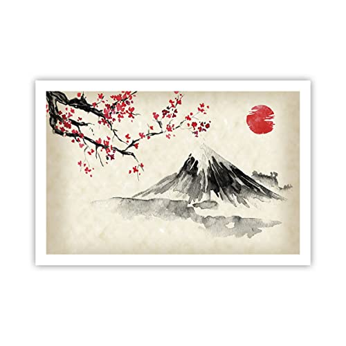 ARTTOR Poster de Pared Acuarela Asia Paisaje Póster Sin Marco 91x61cm Moderno Cuadros Decorativo Decoracion Salon Dormitorio Cocina Cuadros Pared Imágenes Wall Art Prints Decor P2XAA91x61-4513