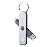 Ful Lightning to USB Fold Out Keychain with 2.4 Amp Charge & Sync for iPhone, iPad and iPod - Silver