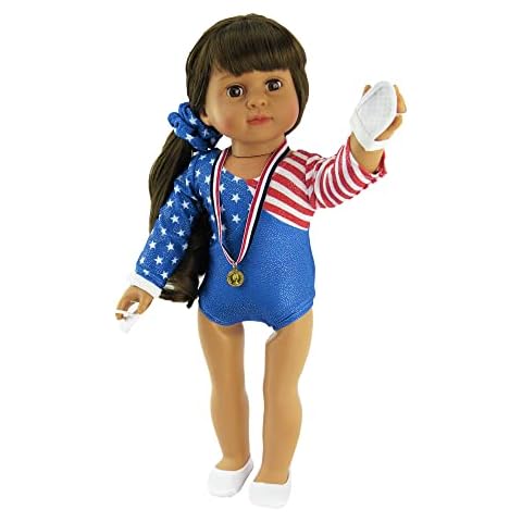 American Fashion World Gymnastics Outfit for 18-inch Dolls| Premium Quality & Trendy Design | Dolls Clothes | Outfit Fashions for Dolls for Popular Brands Cover