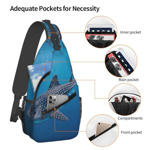 Bolso tipo sling para mujer y hombre negra trekking miniatura 3