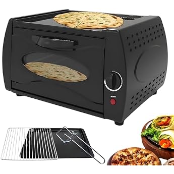 2 in 1 Tandoor Oven and Pizza Maker with Baking Tray and Rack Perfect for Chapati Roti Lahmacun Manakish Naan Ideal for Takea