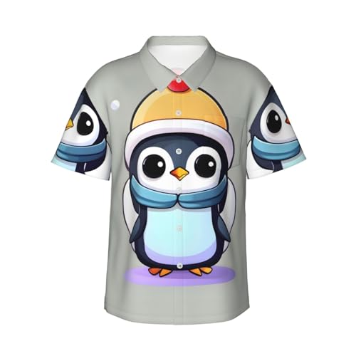 Chemise de vacances homme imprimé pingouin EdWal en tissu léger boutonné