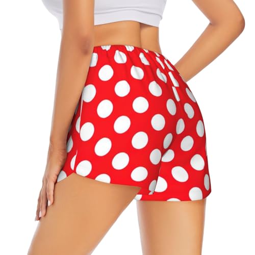 Short de yoga anti-transparence à double couche imprimé pois - 3