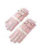 Livwellia Soft Plush Cuff Gloves Plus Velvet Thickened Warm Waterproof Touch Screen Coldproof Cycling Gloves-17-One Size