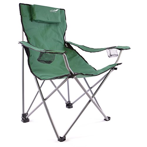 Divero-2er-Set-Camping-Stuhl-Faltstuhl-Angelstuhl-Kopfkissen-Getraenke-robust-bis-130-kg