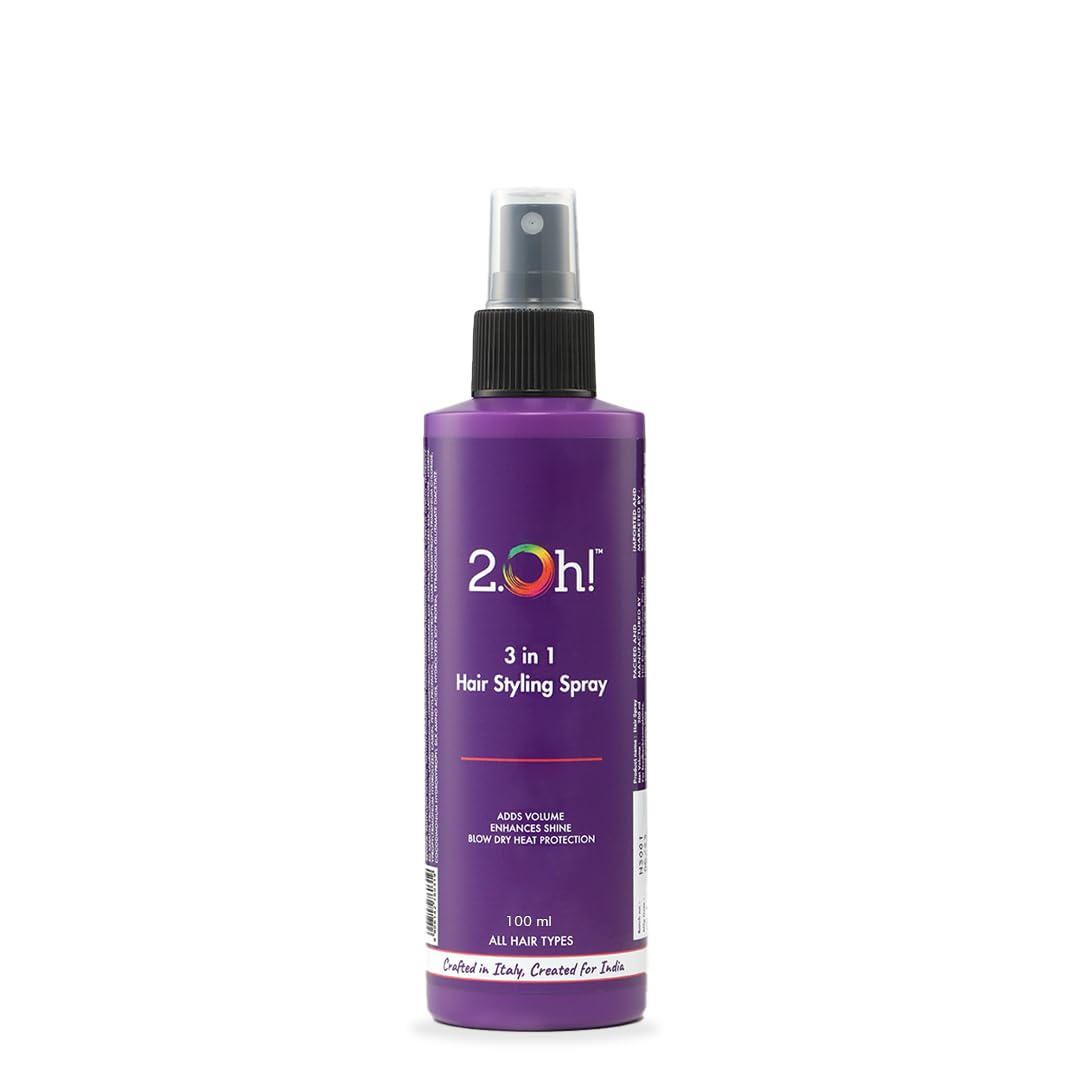 2.Oh! Italian 3-in-1 Hair Styling Spray | Heat Protectant | Volumizer | With Panthenol and Proteins | No Residue Shine Spr... - Review, Price and Buying Guide