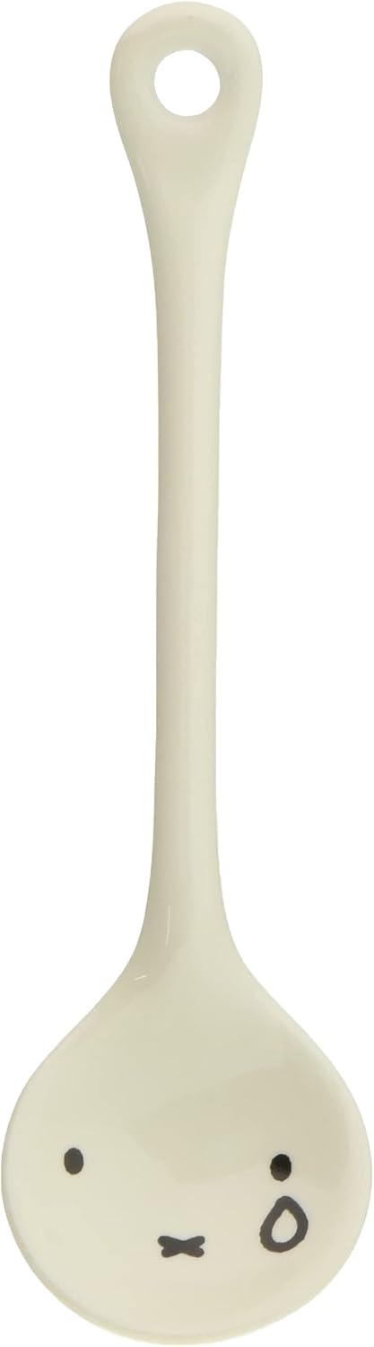 Kaneshotouki Miffy Surprise Ceramic Spoon, White, Porcelain, 1 Piece