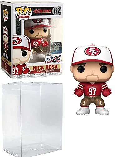NFL: Nick Bosa San Francisco Pop #132 Vinyl Figure (Bundled With EcoTek Pop Box Protector Case)