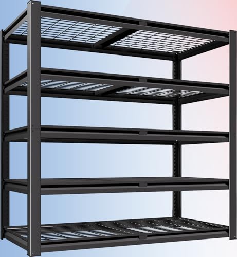 PrimeZone 72' H Heavy Duty Garage Shelving 2500 LBS 5...