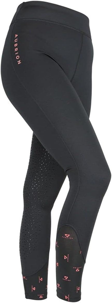 AubrionShires Aubrion Ladies Porter Winter Horse Riding Tights in Jet Black EXTRA SMALL, Jet Black