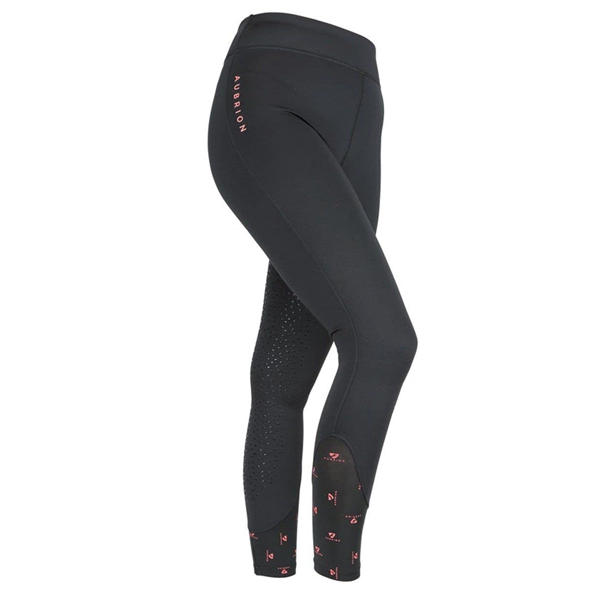 Shires Aubrion Porter Maids Winter Riding Tights - Jet Black