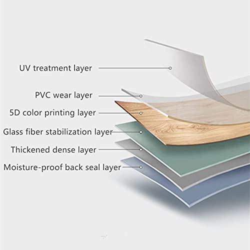 Vinylboden Selbstklebende Fliesen PVC Bodenbelag Selbstklebend Vinyl Holzoptik Bodenaufkleber Wasserdicht Verschleißfest für Küche Wohnzimmer Badezimmer Blau Holz 15X90cm 10pcs